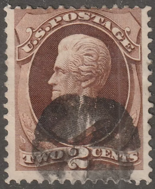 USA, stamp, Scott#157, used, hinged, Two cent, brown