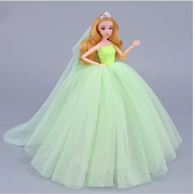 Best Barbie Doll sized Cloth/Accessory@@A Gown +A Veil@@ON SALE Pretty Girl Gift