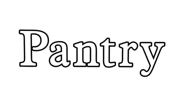Pantry Vinyl Decal - Sticker Lettering Phrase For Door Cabinet Wall Glass