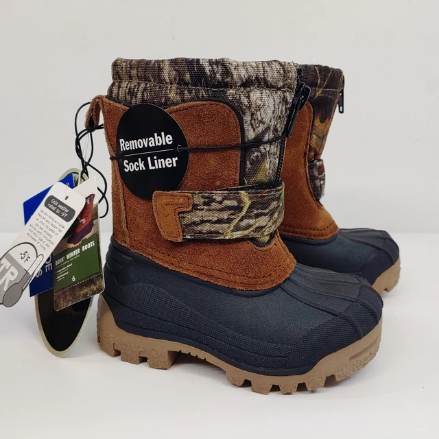 OZARK TRAILS CAMO Winter Pack Snow Boot boys Size 12 used GREAT