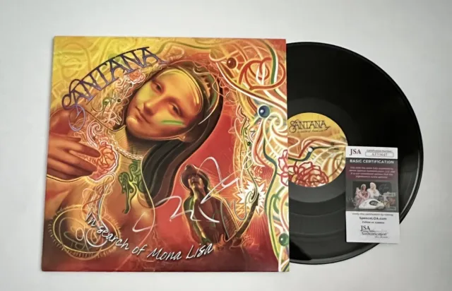 Carlos Santana Signed Autograph In Search Of Mona Lisa Vinyl Album Lp +Jsa Coa