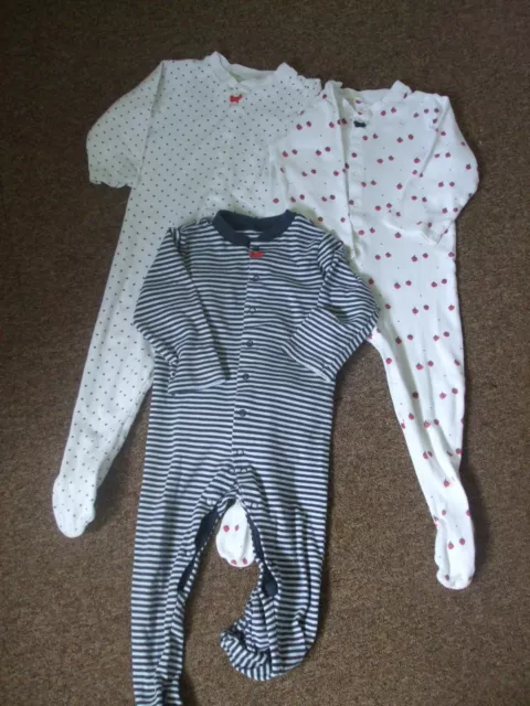 Bundle of 3  babygrows/ sleepsuits   18 - 24  months and one pair of pyjamas