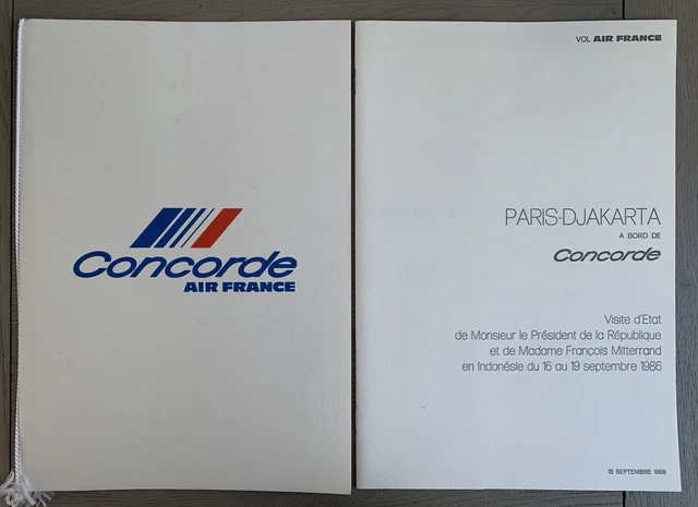 Concorde - Concorde, PARIS- NEW-YORK le 15/11/1986
