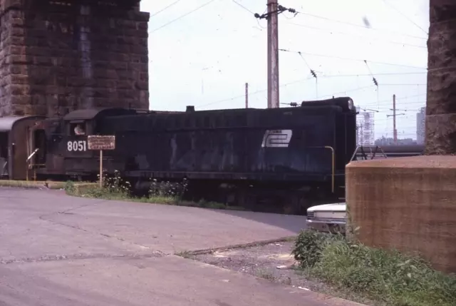 PC penn central  8051  under high line at 30th st original Kodachrome slide