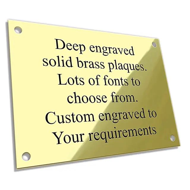 Plaque de porte nom en laiton personnalisée par gravure - Format rectangle  avec perles