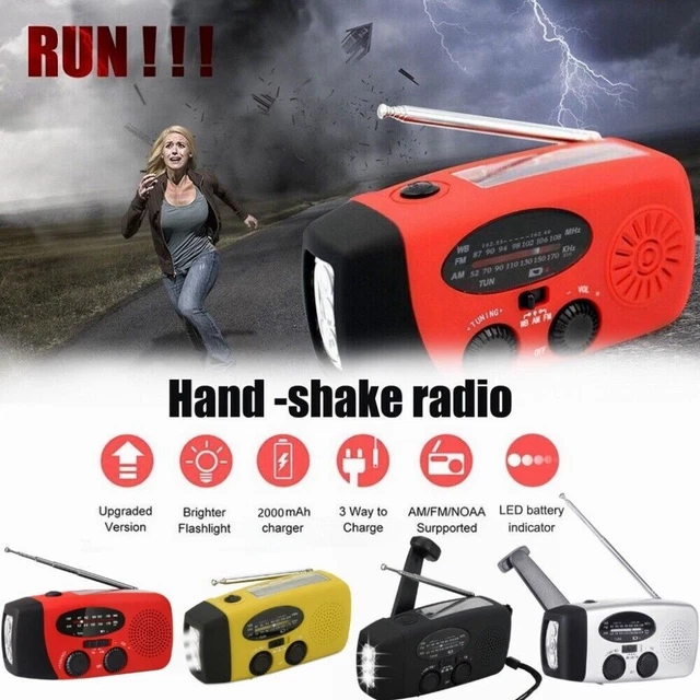 Radio meteorologica di emergenza (batteria 10000 mAh), con manovella Radio meteorologica di emergenza (batteria 10000 mAh), con manovella