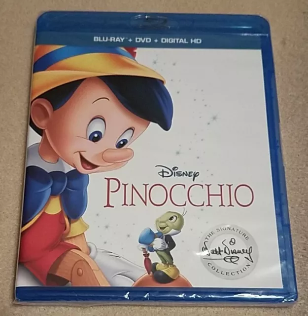 NEW Pinocchio (Blu-ray/DVD/Digital, 1940) Walt Disney Signature Collection, NIB