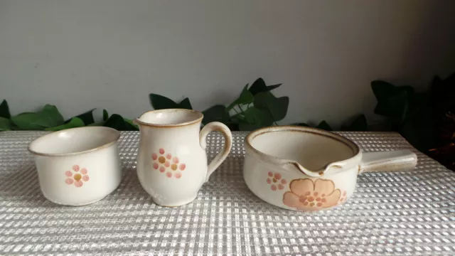 Denby Gypsy Milk Jug Sugar Bowl & Gravy / Sauce Boat