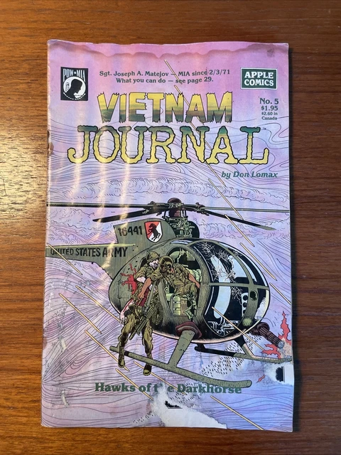 Vintage VIETNAM JOURNAL #5 Apple Comics 1988 Don Lomax, Hawks of the Darkhorse