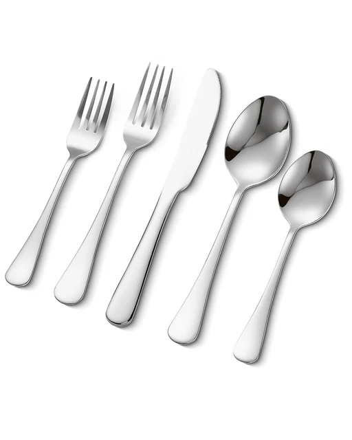 Set 6 Forchette Da Tavola In Acciaio Inox - 20,5 Cm, Finitura A Specchio, Lavabili In Lavastoviglie