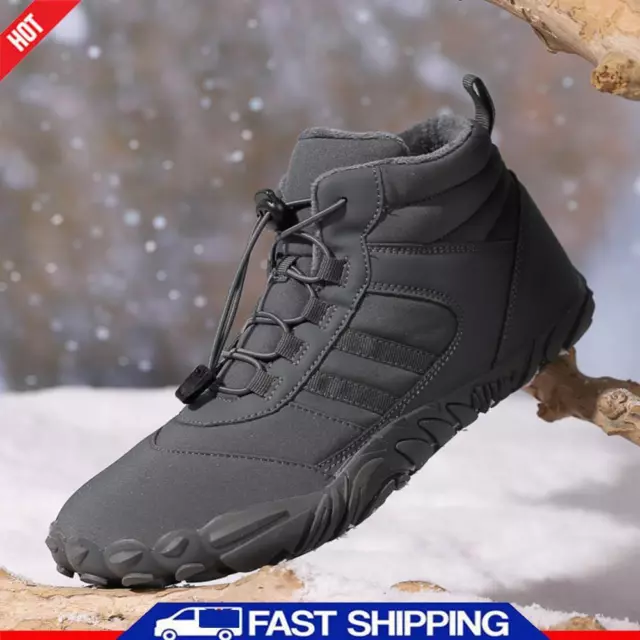 Fur Lined Snow Boot Warm Sporting Shoes Women Men Lace Up Boots for Winter ?