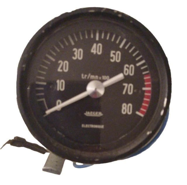 VINTAGE JAEGER 80 mm 8K Rev Counter / Tachymètre, Mini / Citroen GS Etc ...