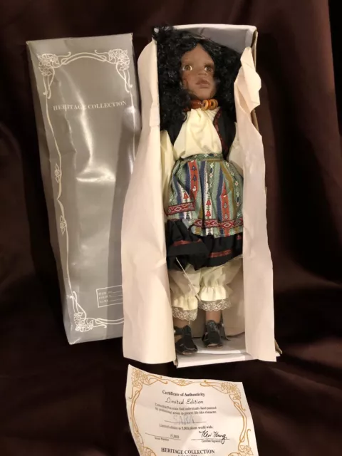 Heritage Signature Collection Sara Porcelain Doll Still In Box W Certificate