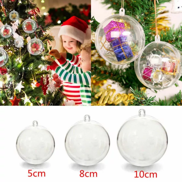 20/40 Weihnachtskugeln Kunststoffkugel Transparent Christmas Balls Acrylkugeln