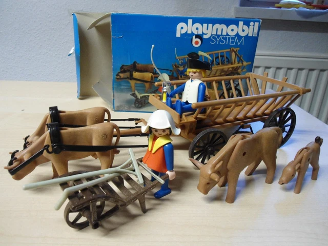 PLAYMOBIL KLICKY SET 3503 Chariot à bœufs avec accessoires d'occasion