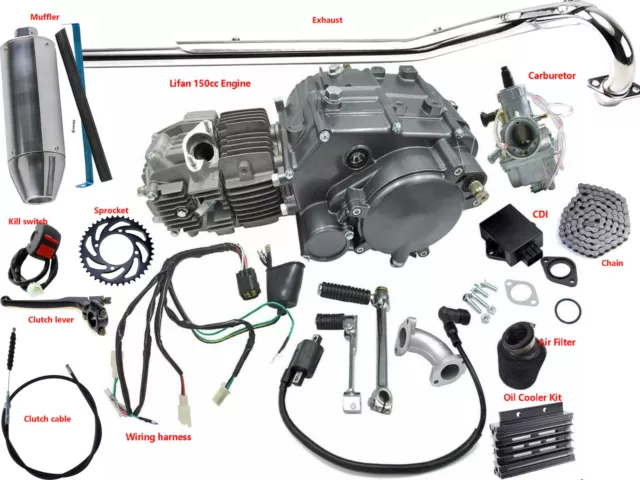 Racing Lifan 150cc Engine Motor Kit Honda Trail Pit Bike Monkey Taotao CT70 CT90