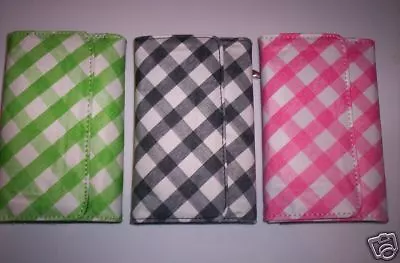 CUTE! (One) GREEN Women's Checkered Front Flap WALLET