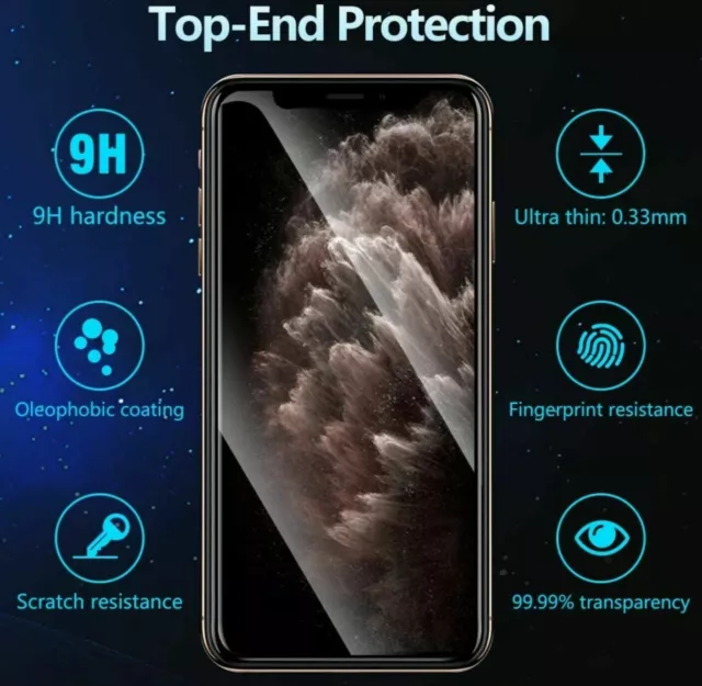 Full Coverage Tempered Glass Screen Protector For iPhone XS 13 14 15 Pro MAX LOT 3