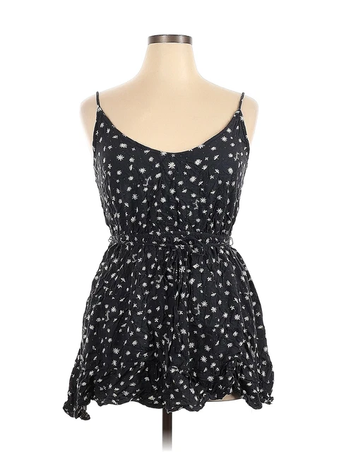 Hurley Women Black Sleeveless Blouse XL