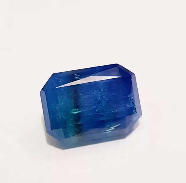 Gemma sfusa regalo extra a forma di smeraldo naturale verde bluastro da 13,90 ct