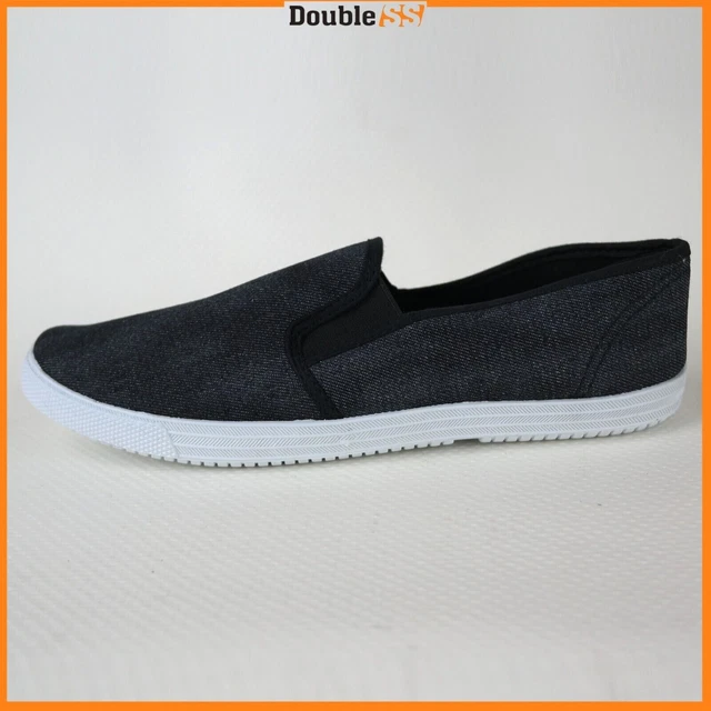 SCARPE DA UOMO Nere Intrecciate Basse senza lacci estive Casual