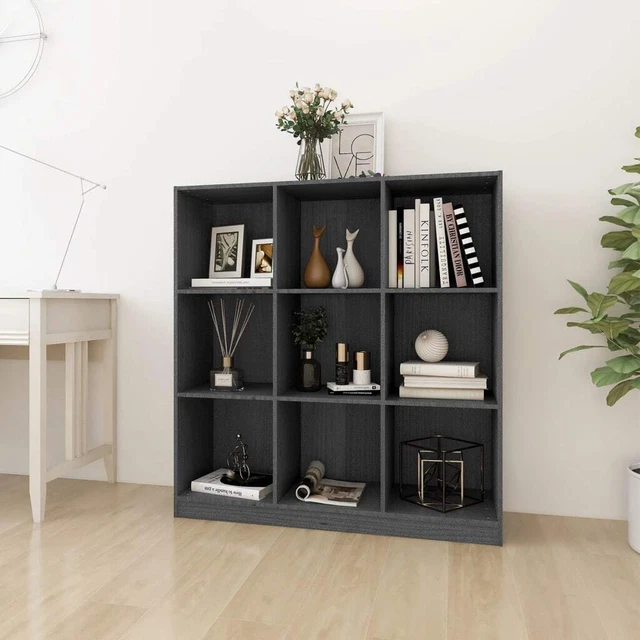 Vidaxl Libreria/Divisorio Grigio 104x33,5x110 cm in Massello di Pino