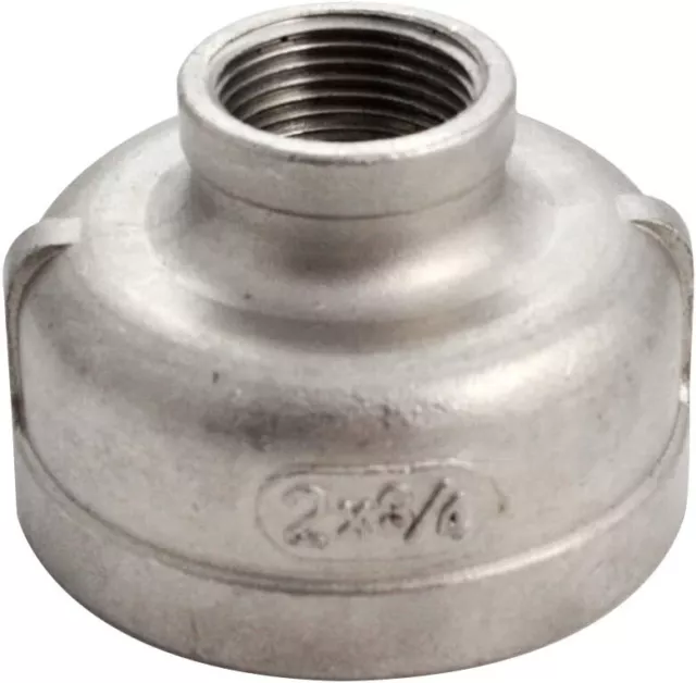 2" Female to 3/4" Female NPT Threaded Reducer Reducing Coupling Stainless Socket