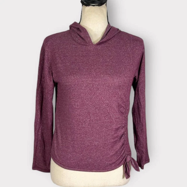 Zella Girl Kids' Ruched Side Hoodie Purple Nectar Size Medium 8/10 NWOT