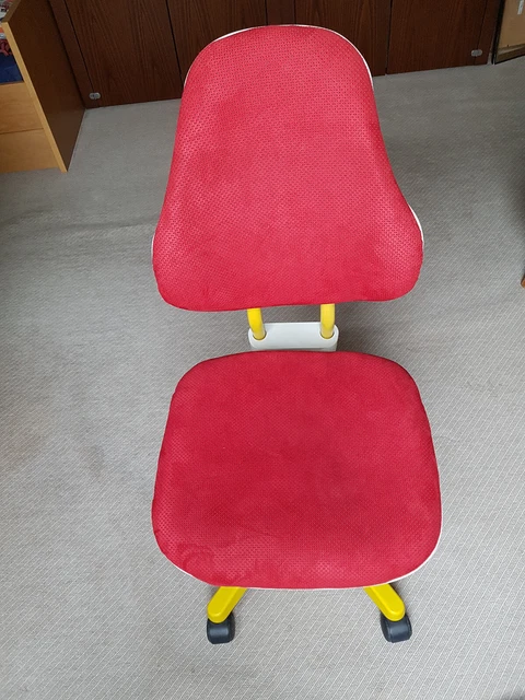 MOLL 92 Kind SchreibtischStuhl gelb rot design vintage hip stuhl alt museal Dreh