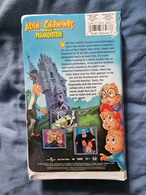 VINTAGE - ALVIN And The Chipmunks Meet Frankenstein VHS Kids Cartoon ...