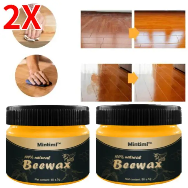 2PCS Beeswax Furniture Polish Wood Seasoning Beewax Natural Wood Wax Traditional