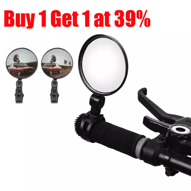 Bicycle Bar End Mirror 360° Rotating Rearview MTB Mountain Bike Rear View Mirror