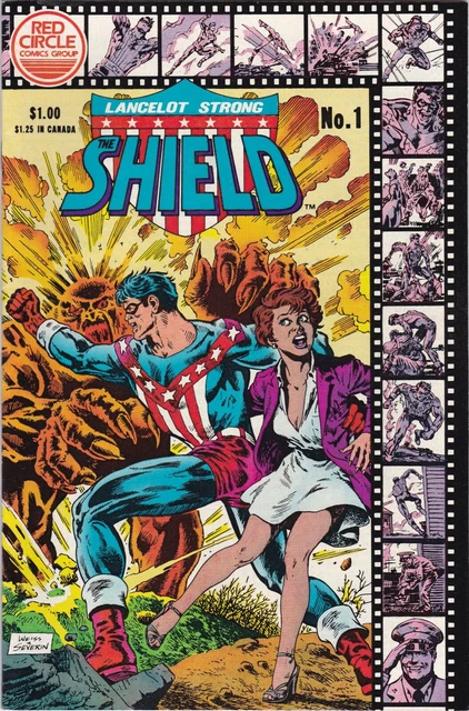 LANCELOT STRONG THE SHIELD #1-2 1983 Steel Sterling Red Circle Mighty Crusaders 2
