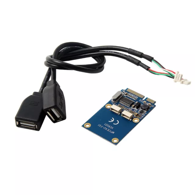 1Pcs Mini PCI-E PCI Express to 5 Pin Dual USB 2.0 Adapter Riser Expansion Card