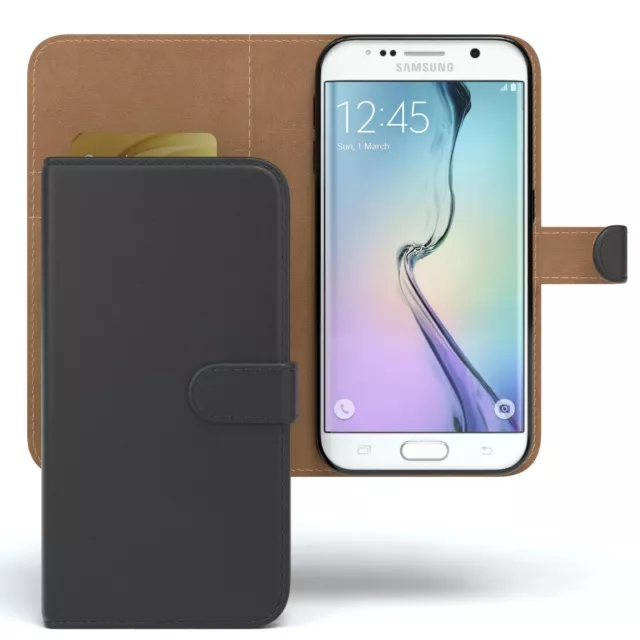 Tasche für Samsung Galaxy S6 Edge Plus Case Handy Schutz Hülle Cover Schwarz
