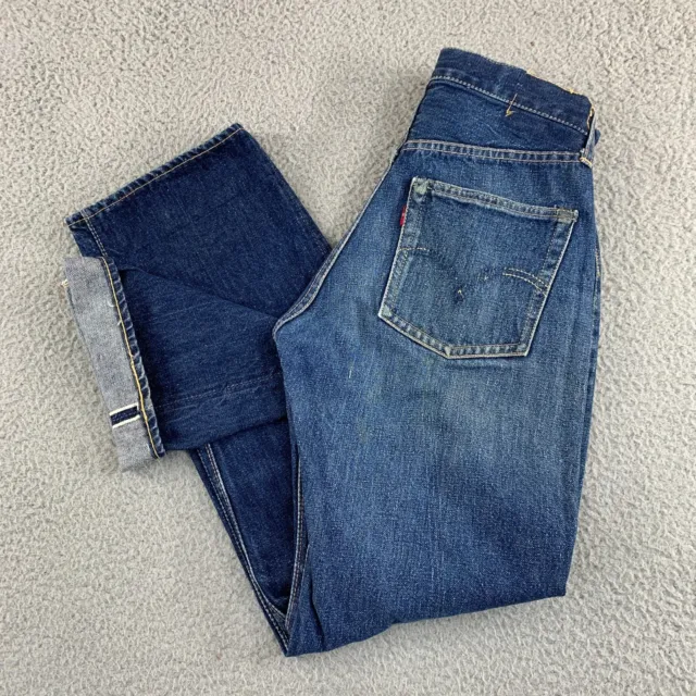 VTG Levis 501 Z Jeans 50s Selvedge Denim Big E Off Center Loop Custom 27 x 28.5 2