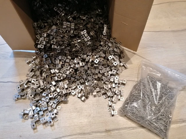 50 Clips De Fixation Acier GoodHome Pour Lames De Terrasse – Neufs, Made In UK