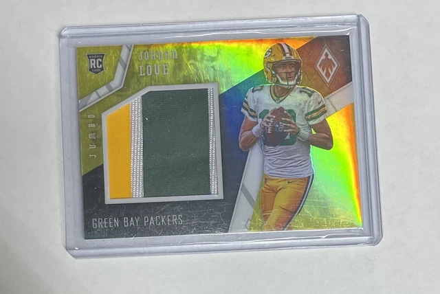 2020 Panini Phoenix Jordan Love Rookie Jumbo Material 25/35 Patch 3 Color 2020 Panini Phoenix Jordan Love Rookie Jumbo Material 25/35 Patch 3 Color