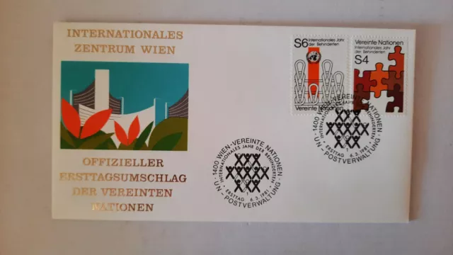 UNO Wien 1981/1982 6 Erstagsbriefe MiNr. 16-23 2