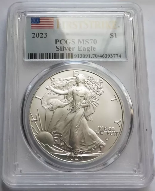 2023 American Silver Eagle 1 oz Fine Silver $1 coin - PCGS MS70 FirstStrike