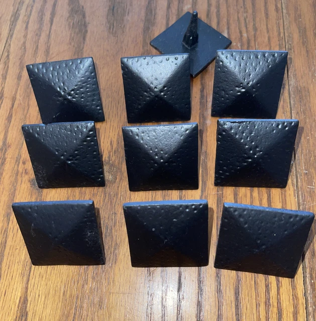 1-1/2” Sq Pyramid Clovis Decorative Nail Spike Cast Iron Doors 10 Pack Free Ship