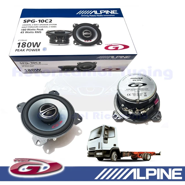 Paire D'Enceintes Haut-Parleurs Voiture 250W 2 Voies 10 Cm - Son Puissant Et Clair