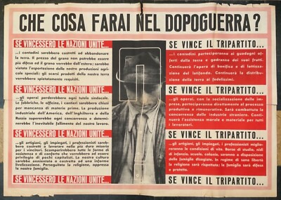 SOCIALE ITALIANA RSI GLI ASSASSINI DI ALDO RESEGA  MANIFESTO DI PROPAGANDA REP 