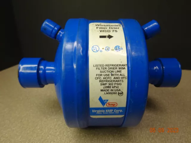 Virginia KMP Suction Line Filter Drier WSD 7 S, 7/8" Copper Fittings Dual Access