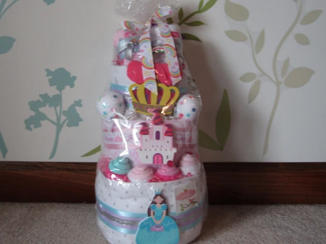 Baby Girls Princess Diaper Cake New Calvin Klein 