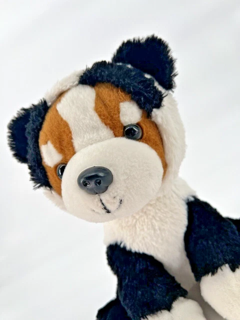Kellytoy Dog In Panda Bear Costume Plush Stuffed Animal Toy Puppy White 10 inch