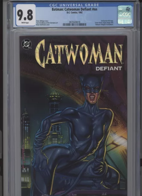 Batman Catwoman Defiant Mt 9.8 Cgc White Pages Giordano Art And Stelfreeze Cover