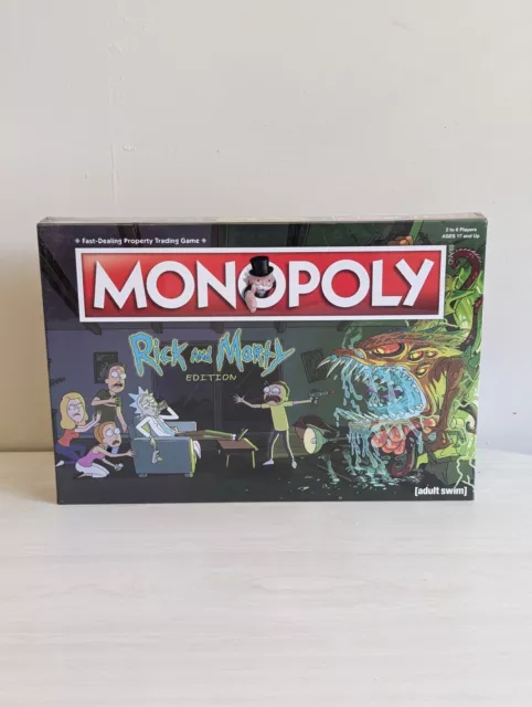 Rick and Morty Monopoly Hasbro Board Game Adult Swim BRAND NEW AND SEALED