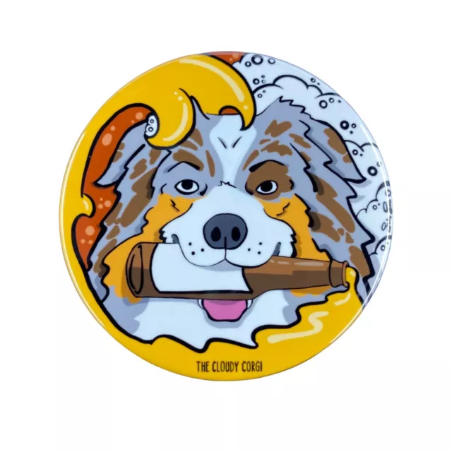 Australian Shepherd Dog Beer Bottle Magnet Dog Decor Gift - Red Merle