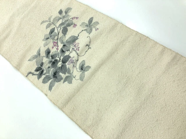 6401636: Japanese Kimono / Vintage Nagoya Obi / Floral Plants / Artist Work